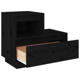 Bedside Cabinets 2 pcs Black 60x34x51 cm Solid Wood Pine 814383