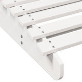 Sun Lounger White 205x110x31.5 cm Solid Wood Pine 832589