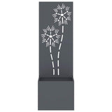 Garden Privacy Screen Floral Anthracite 50 x 32 x 150 cm 876436