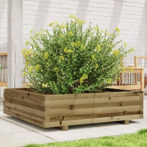 ZNTS Garden Planter 90x90x26.5 cm Impregnated Wood Pine 847317