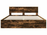 Bed Frame Smoked Oak 140 x 190 cm Engineered wood 3407872