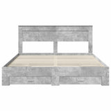 Bed Frame Concrete Grey 180 x 200 cm Engineered Wood 3409961