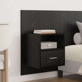 Headboard with Cabinet 3 pcs Black Oak Engineered Wood 3416279