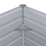 Garden Raised Bed Galvanised Steel 600x80x45 cm Grey 47072
