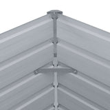 Garden Raised Bed Galvanised Steel 600x80x45 cm Grey 47072