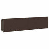 Garden Storage Box Brown 220x50x58 cm Poly Rattan 4104075