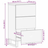 Media Storage Cabinets & Racks White and Black 40 x 33 x 75 cm 4017995