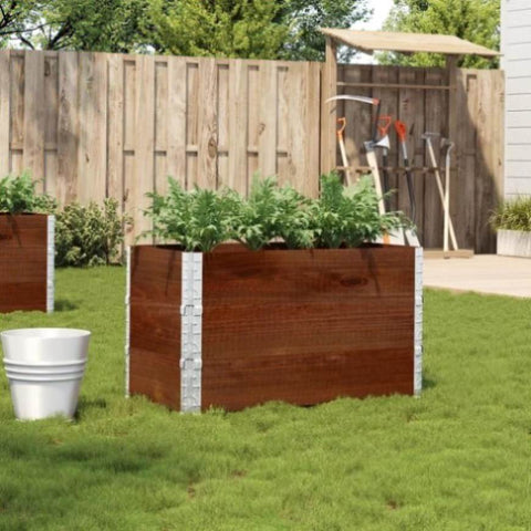 ZNTS Garden Planter Brown 100x50 cm Solid Wood Pine 3295430