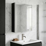 Bathroom Mirror Cabinet Black Oak 43 x 11.5 x 60.5 cm 889224