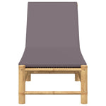 Sun Lounger with Cushions 55x199x30 cm Bamboo 4108227