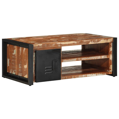 Coffee Table Multicolour 90x50x36 cm Solid Wood Reclaimed 4013554