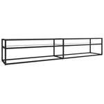 TV Cabinet Transparent 220x40x40.5 cm Tempered Glass 331730