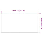 Vertical Awning Beige 140x1000 cm Oxford Fabric 148267