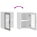 Kitchen Wall Cabinet with Glass Door Porto Concrete Grey 854011