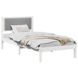 Bed Frame with Upholstered Headboard Light Grey 90 x 190 cm 878298
