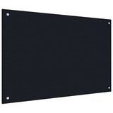 Kitchen Backsplash 2 pcs Black 90 x 50 cm Tempered Glass 3415438