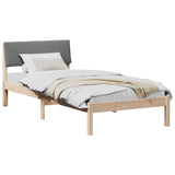 Bed frame Brown and dark grey 90 x 190 cm Solid pine wood 878575