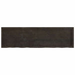 Table Top Dark Brown 140x40x cm Treated Solid Wood Oak 3156441