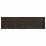 Table Top Dark Brown 140x40x cm Treated Solid Wood Oak 3156441