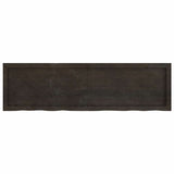 Table Top Dark Brown 140x40x cm Treated Solid Wood Oak 3156441