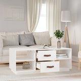 Coffee Table White 100x50x41 cm Solid Wood Pine 818271