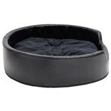 Dog Bed Black 79x70x19 cm Plush and Faux Leather 171262
