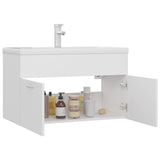 Sink Cabinet with Built-in Basin White Engineered Wood 3071279