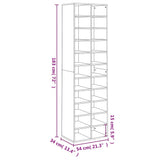 Shoe Cabinet Sonoma Oak 54x34x183 cm Engineered Wood 800372
