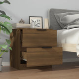 Bedside Cabinets 2 pcs Brown Oak Engineered Wood 817038