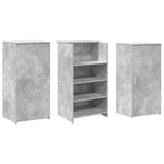 Reception Desk Concrete Grey 155x50x103.5 cm Engineered Wood 3324199
