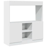 Highboard White 92x33x100 cm Engineered Wood 855124