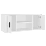 ZNTS TV Cabinet White 100x35x40 cm Engineered Wood 823091