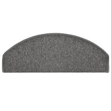 Stair Mats 15 pcs 65x24x4 cm Dark Grey Half Round Large 322369