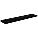 Floating Wall Shelf High Gloss Black 120x23.5x3.8 cm MDF 323778
