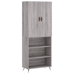 Highboard Grey Sonoma 69.5x34x180 cm Engineered Wood 3196049