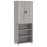 Highboard Grey Sonoma 69.5x34x180 cm Engineered Wood 3196049
