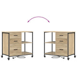 Cabinet with Charging Station Sonoma Oak 76 x 41 x 72 cm 859836