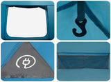 Cabin Tent with Roof Blue 210 x 210 x 138 cm Polyester 42028506