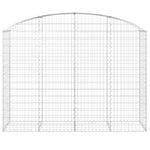 Arched Gabion Basket 200x50x140/160 cm Galvanised Iron 153477