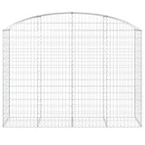 Arched Gabion Basket 200x50x140/160 cm Galvanised Iron 153477