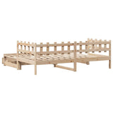 Daybed with Trundle and Drawers without Mattress 90x190 cm Single 3302253