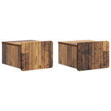 Wall-Mounted Bedside Cabinet 2 pcs Old Wood 33 x 34.5 x 24 cm 898272