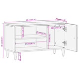 TV Cabinet 80x31x46 cm Solid Wood Mango 358263