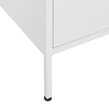 Storage Cabinet White Steel 80 x 35 x 101.5 cm 336143
