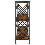 Console Table Smoked Oak 156x28x80.5 cm Engineered Wood 835426