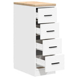 Garage Storage Cabinet White 30x51x85 cm Solid Wood Pine 860580