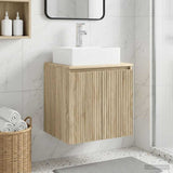 Wall-Mounted Sink Vanity Sonoma Oak 49.5 x 41 x 62.5 cm 890414
