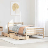Bed Frame without Mattress 90x200 cm Solid Wood Pine 3301604