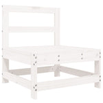 ZNTS 5 Piece Garden Sofa Set White Solid Wood Pine 3250853