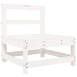 ZNTS 5 Piece Garden Sofa Set White Solid Wood Pine 3250853